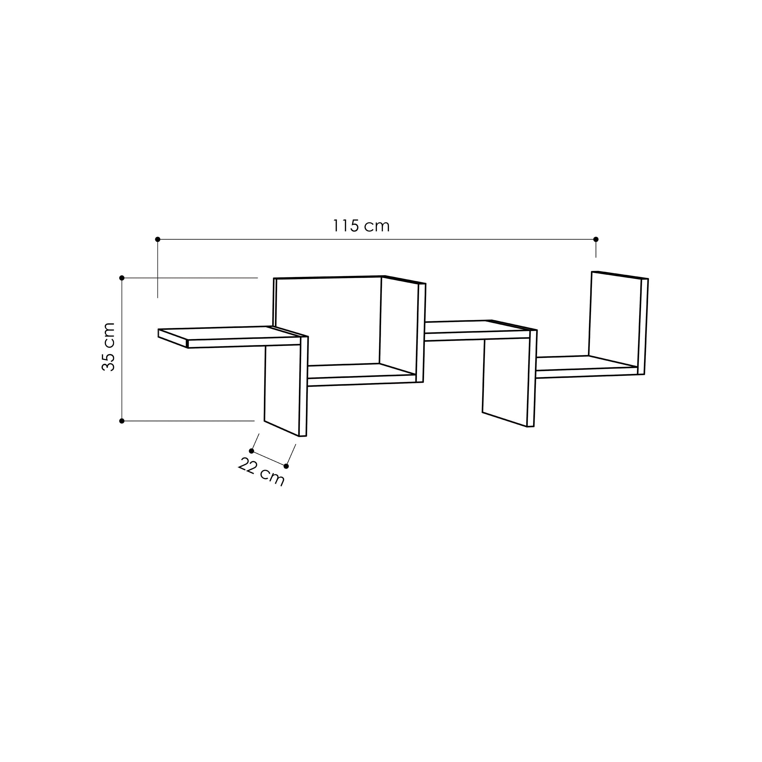 Mensola da parete Rako