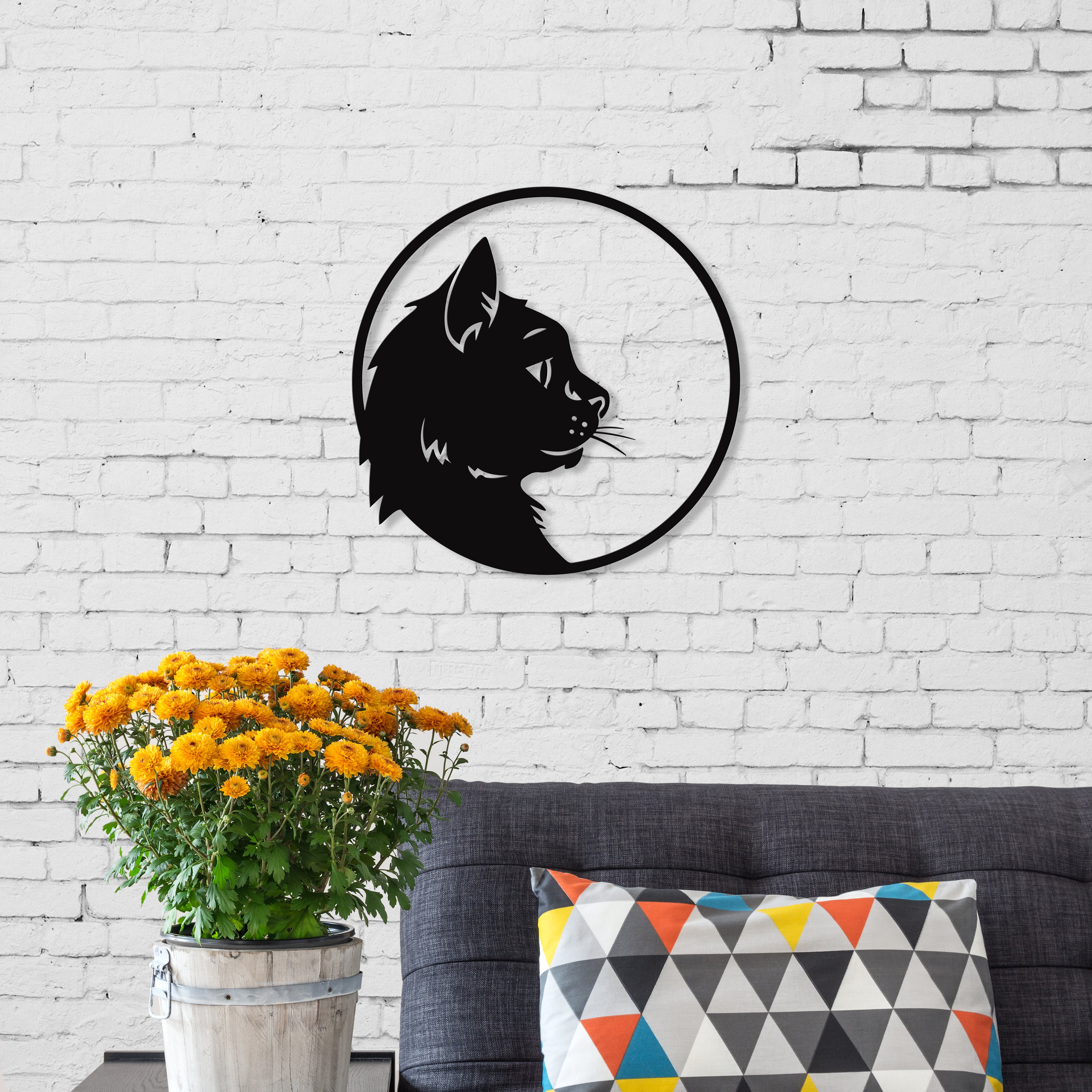 Chat d’art mural