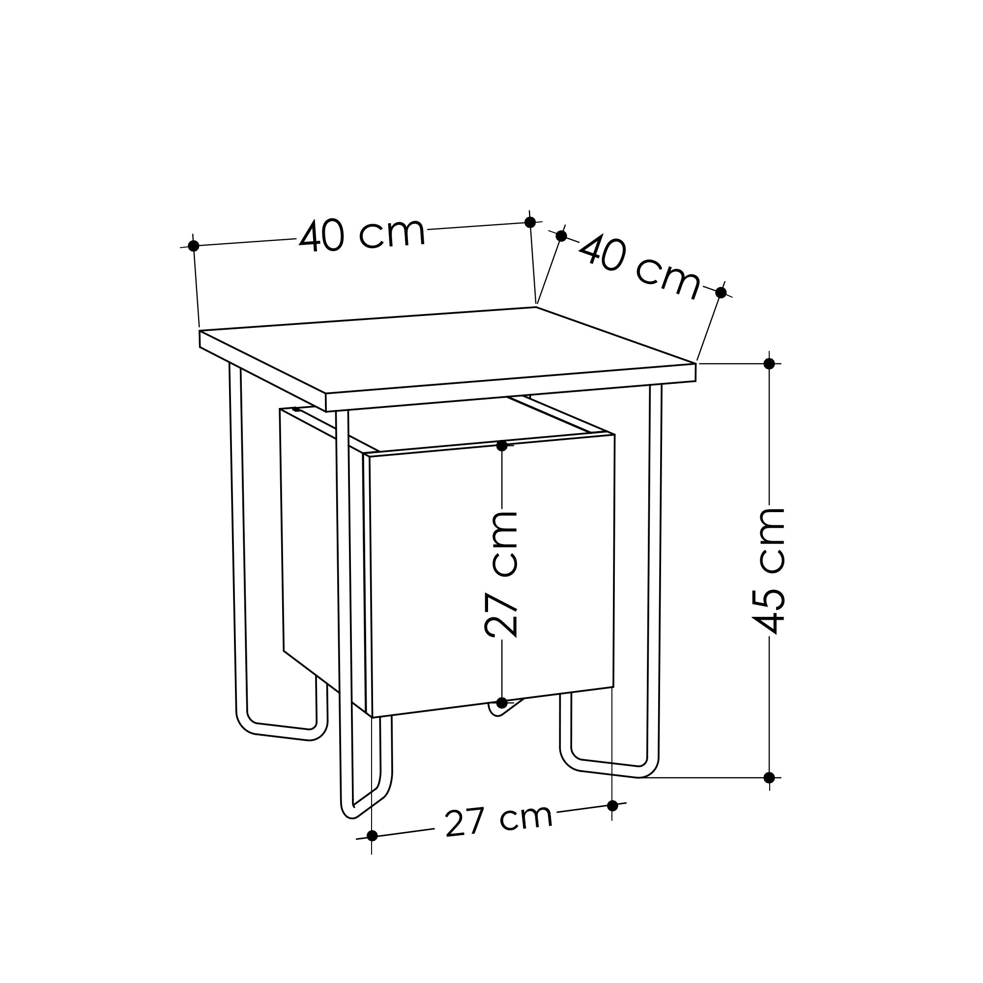 Table de chevet Acres