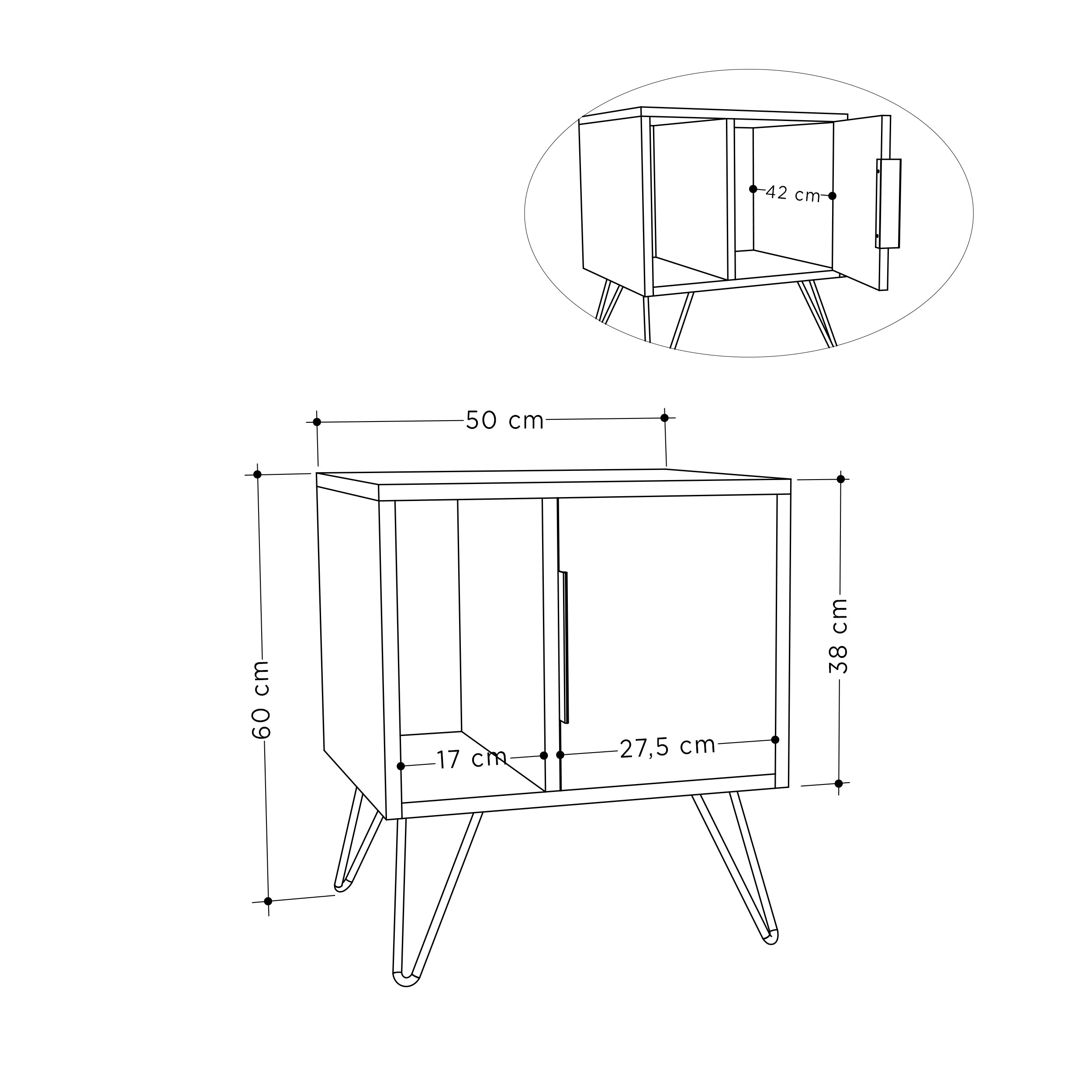 Table de chevet Glynn