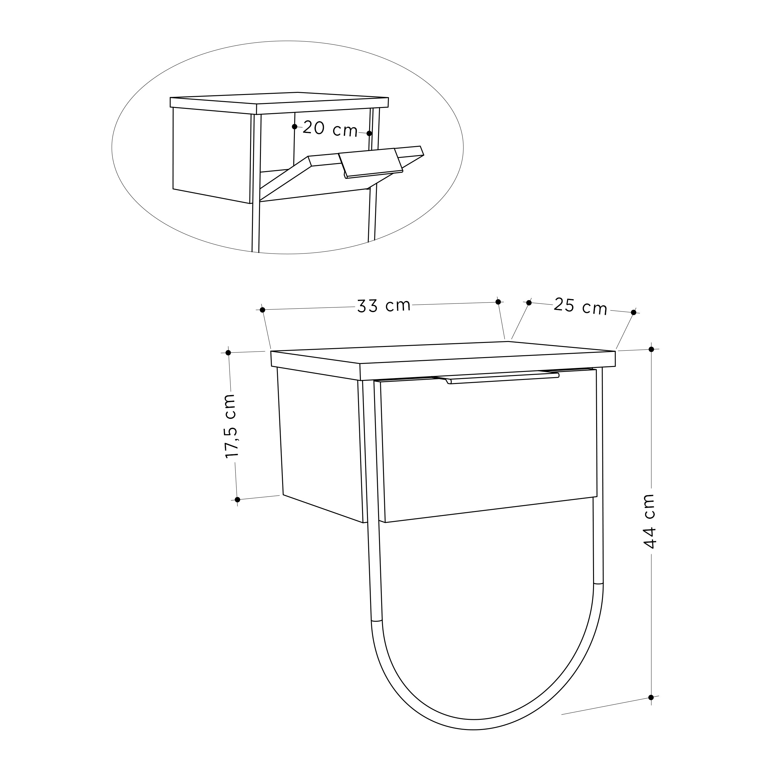 Table de chevet Norfolk