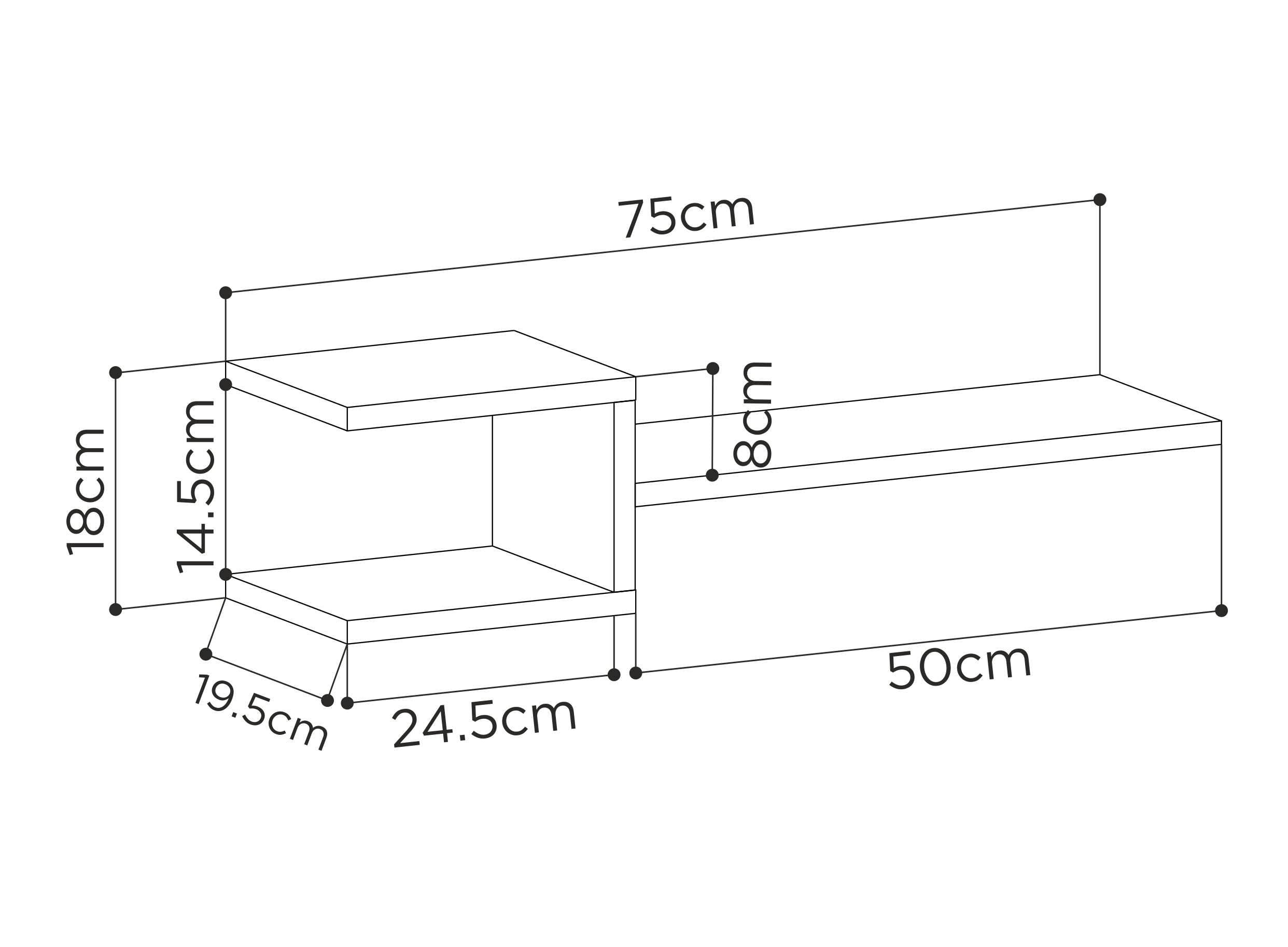 Etagère murale fourchette