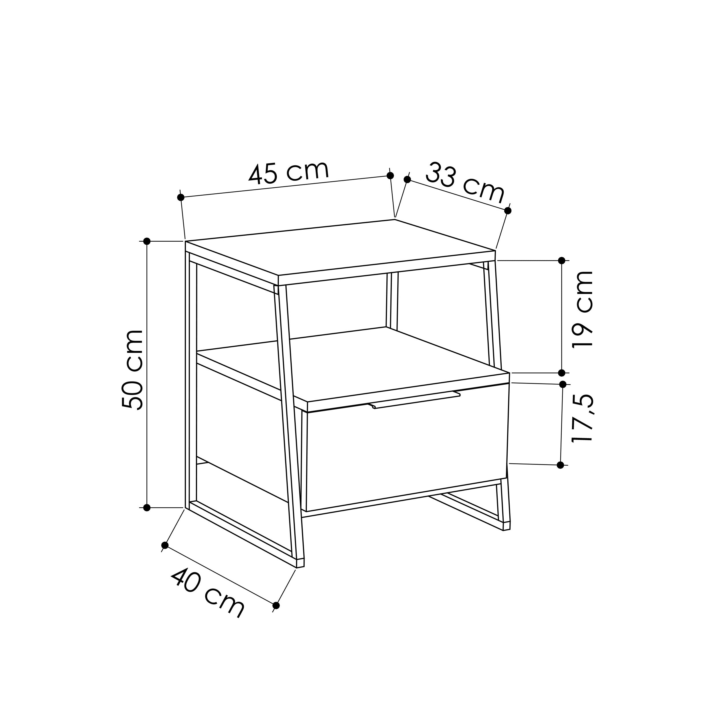 Table de chevet Pal